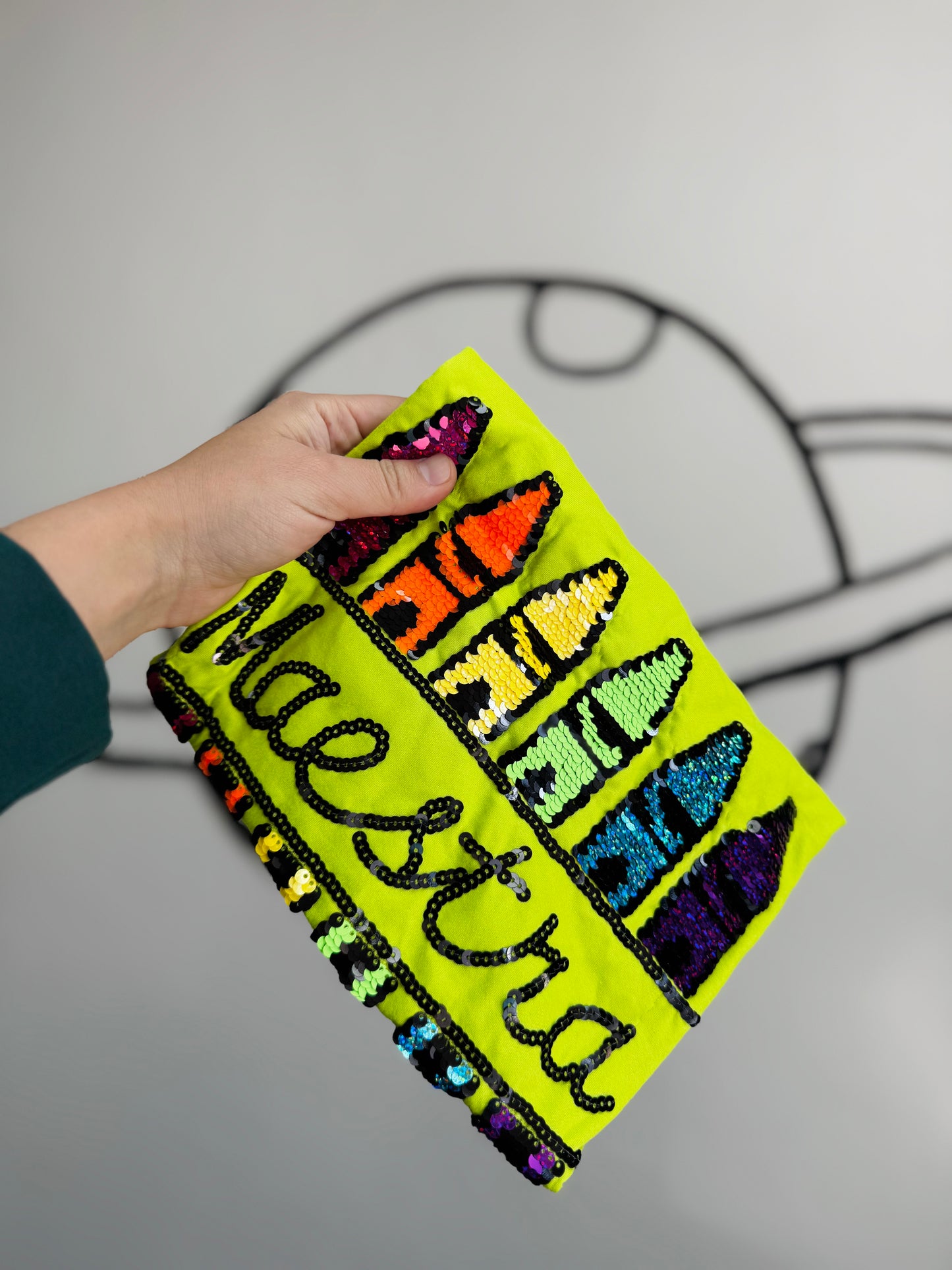 Playera crayolas verde lima limón