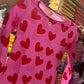 Playera corazones rojos