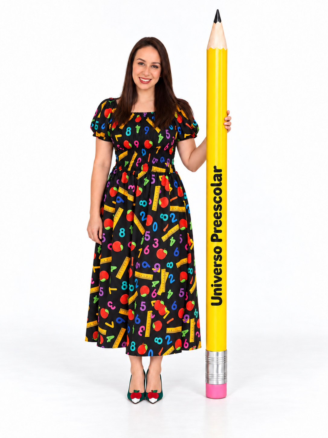 Vestido campesino Barby maestra SE ENVÍA EN NOVIEMBRE ✨🖤