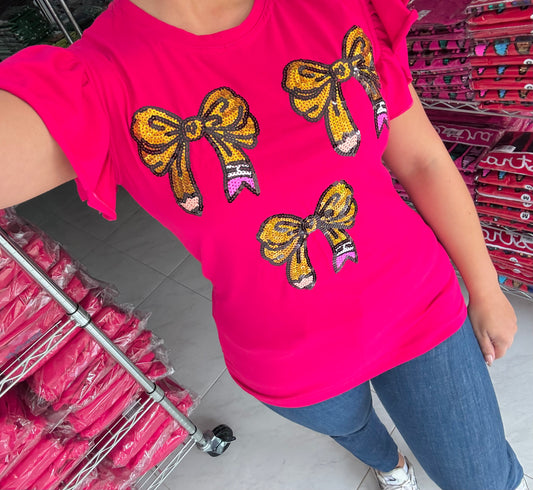 Playera moños de lápiz ✏️🎀