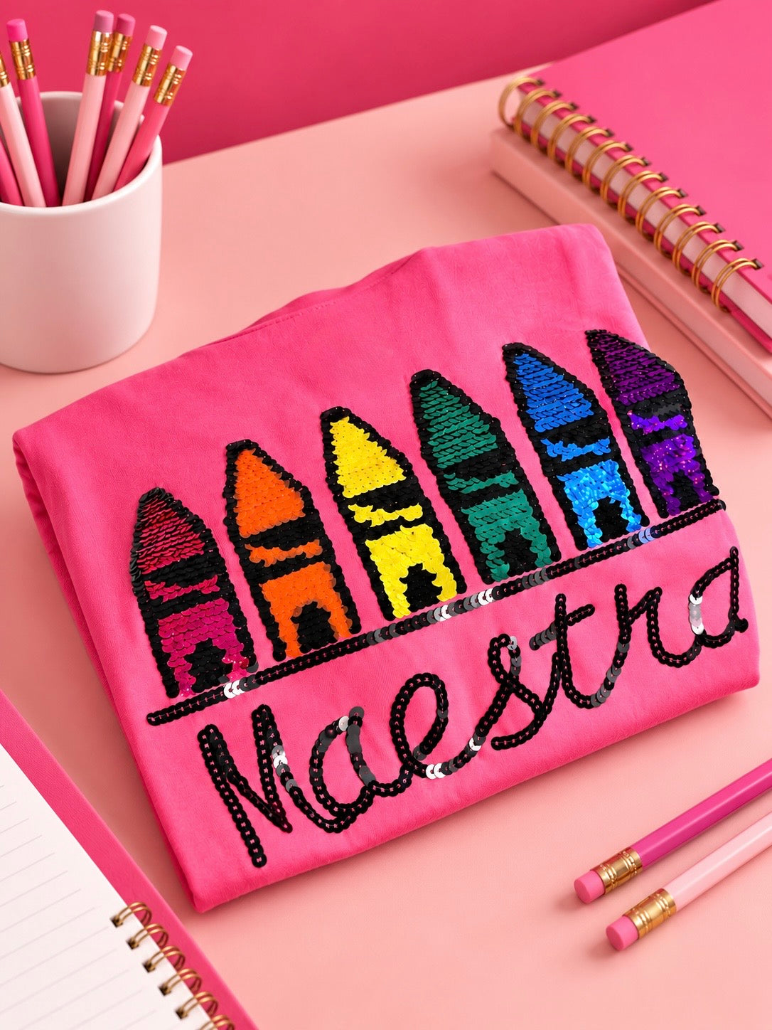 Playera crayolas rosa Pink