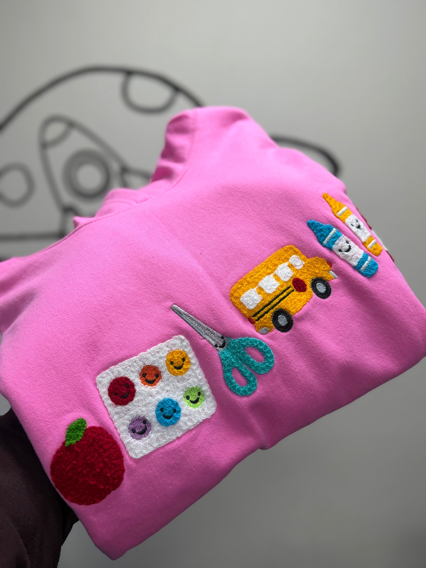 Sudadera school vibes Pink