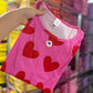 Playera corazones rojos