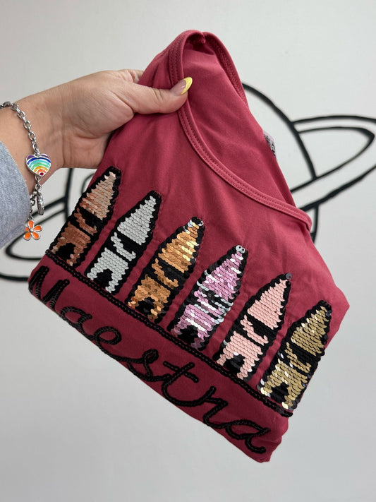 Playera crayolas red mauve