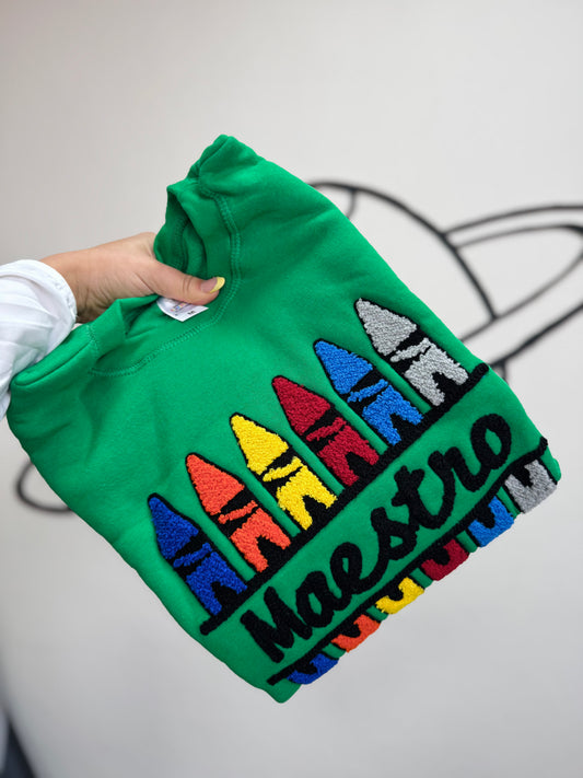 Sudadera verde MAESTRO 👨🏻‍🏫