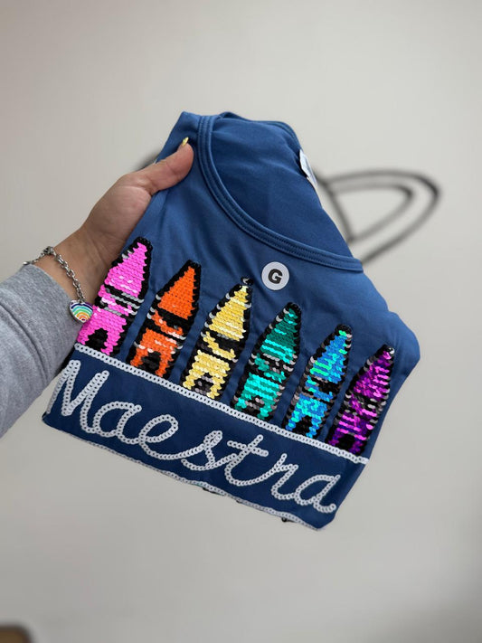 Playera Crayolas color DENIM