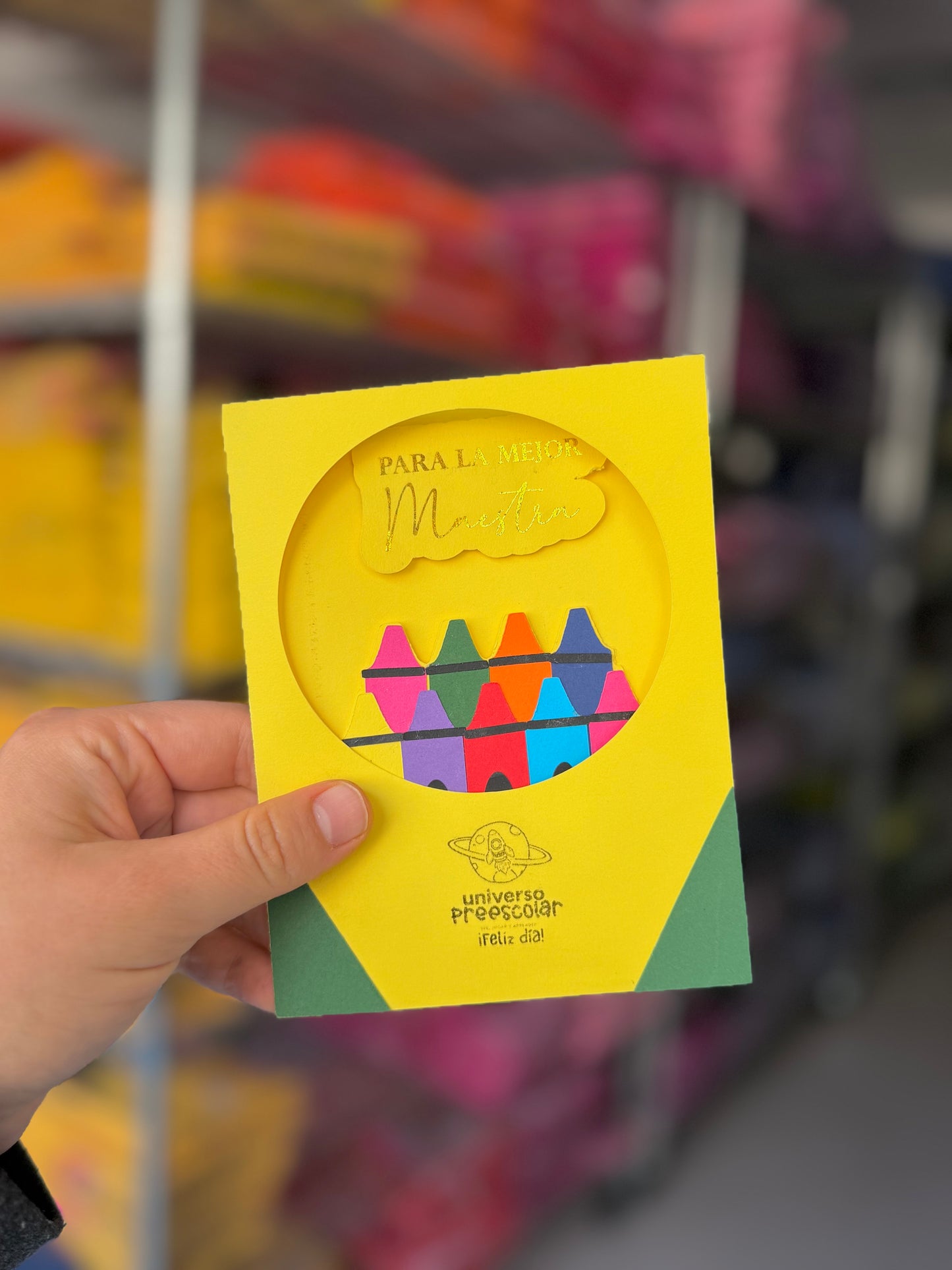 Tarjeta “para la mejor maestra”