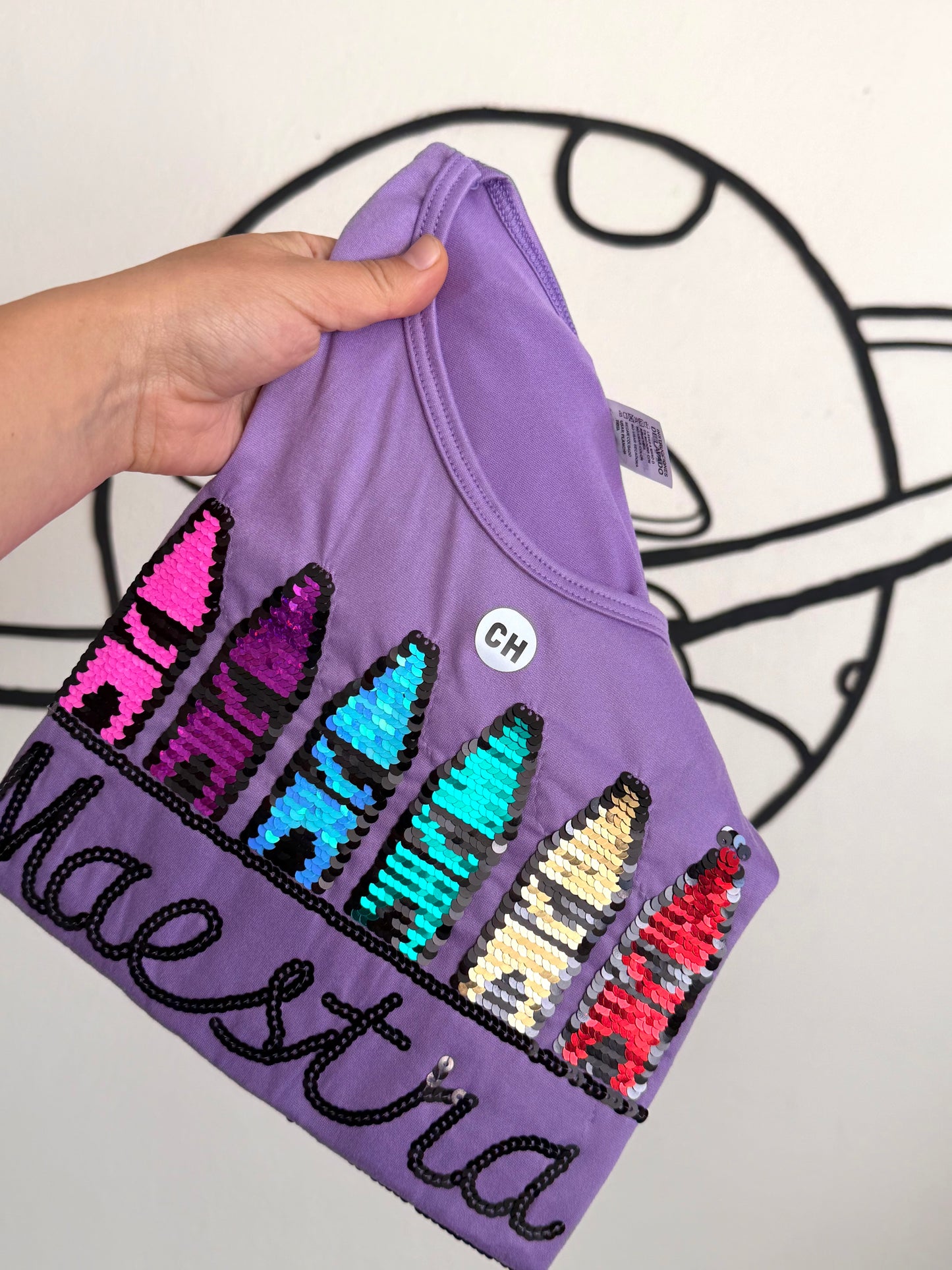 playera crayola lila